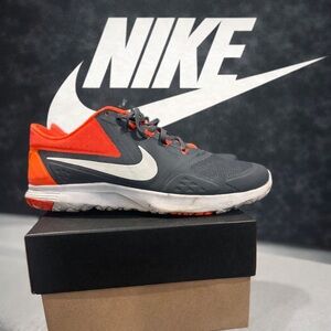 Nike Men's Charcoal and Bright Orange Athletic Shoes
